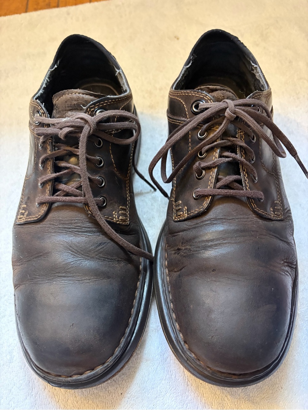 Timberlands Men's Brown Leather Lace-Up Casual Shoes